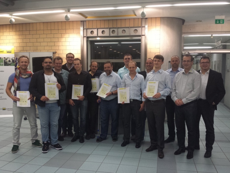 Überreichung der Teilnehmerzertifikate am 17.10.2014